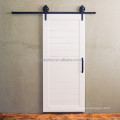 Single panel white sliding barn door with sliding door hardware